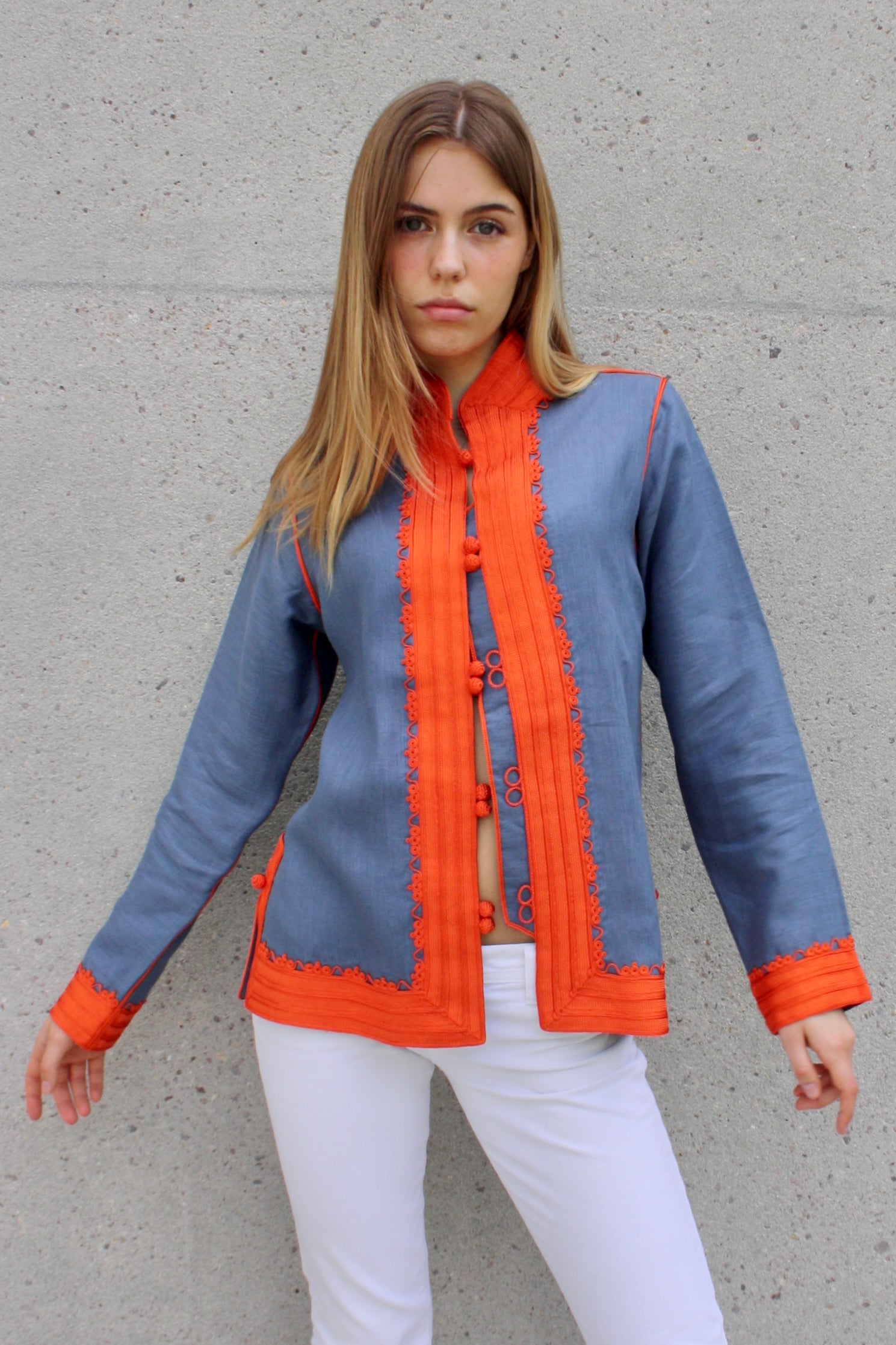 Moroccan linen jacket